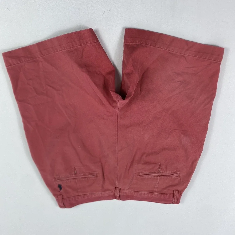 Polo Ralph Lauren Shorts Mens 33 Red Chino Flat Front Cotton Casual Summer